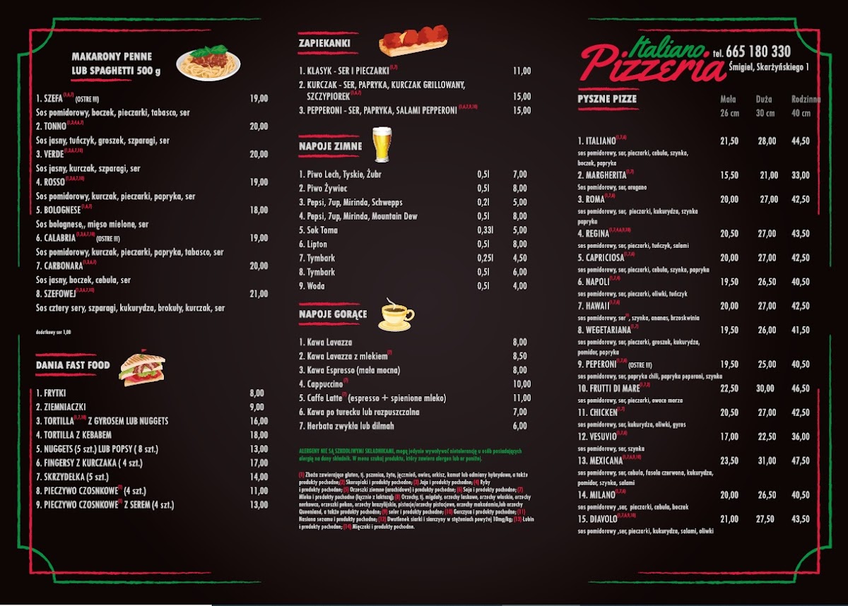 Menu Pizzeria Italiano-1